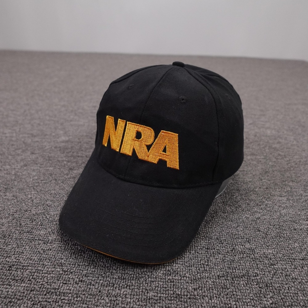 NRA Hat Cap Strap Back Mens One Size Black Twill Baseball USA Flag Patriotic